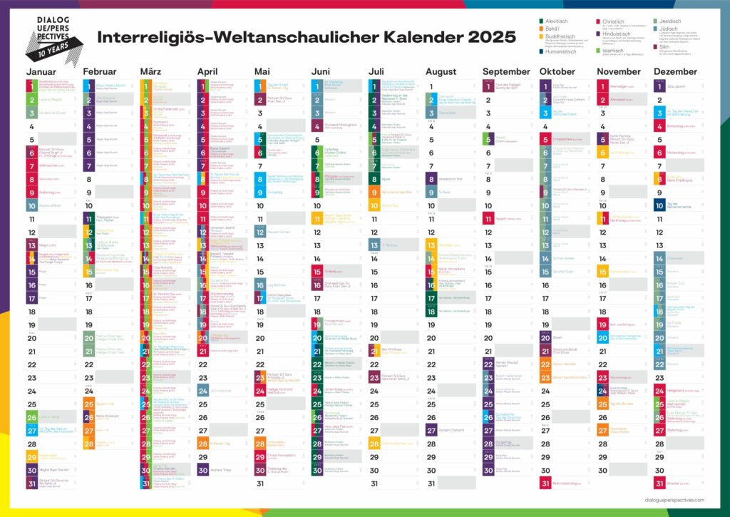 Dialogperspektiven | Interreligiös-Weltanschaulicher Kalender 2025