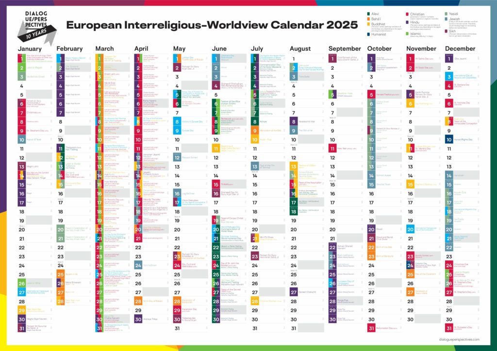 DialoguePerspectives | European Interreligious-Worldview Calendar 2025